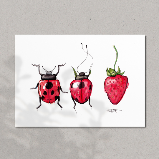 Strawbug - Fruity Transitions Series Print